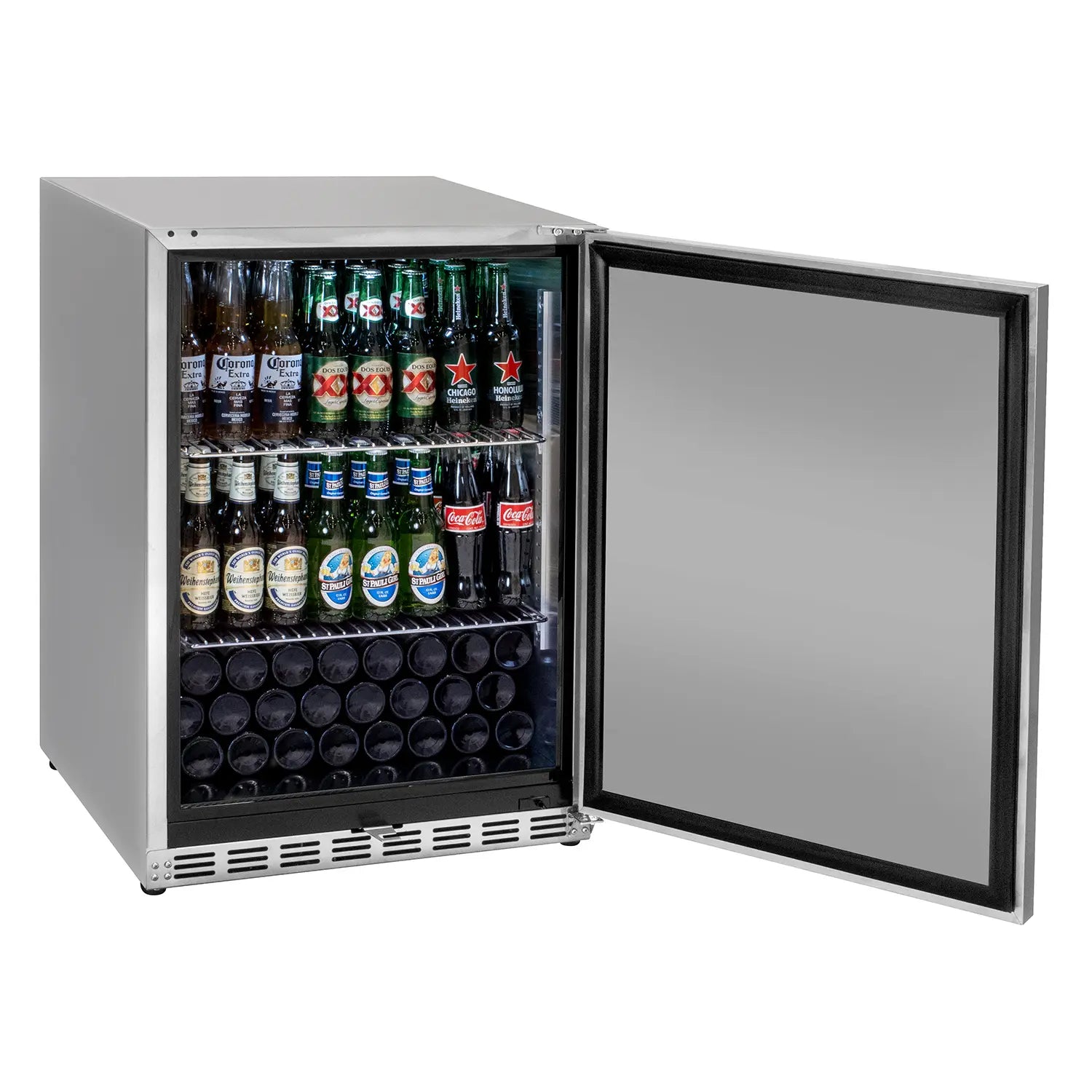 Kegco 24" Wide Outdoor All Stainless Steel Commercial Built-In Refrigerator