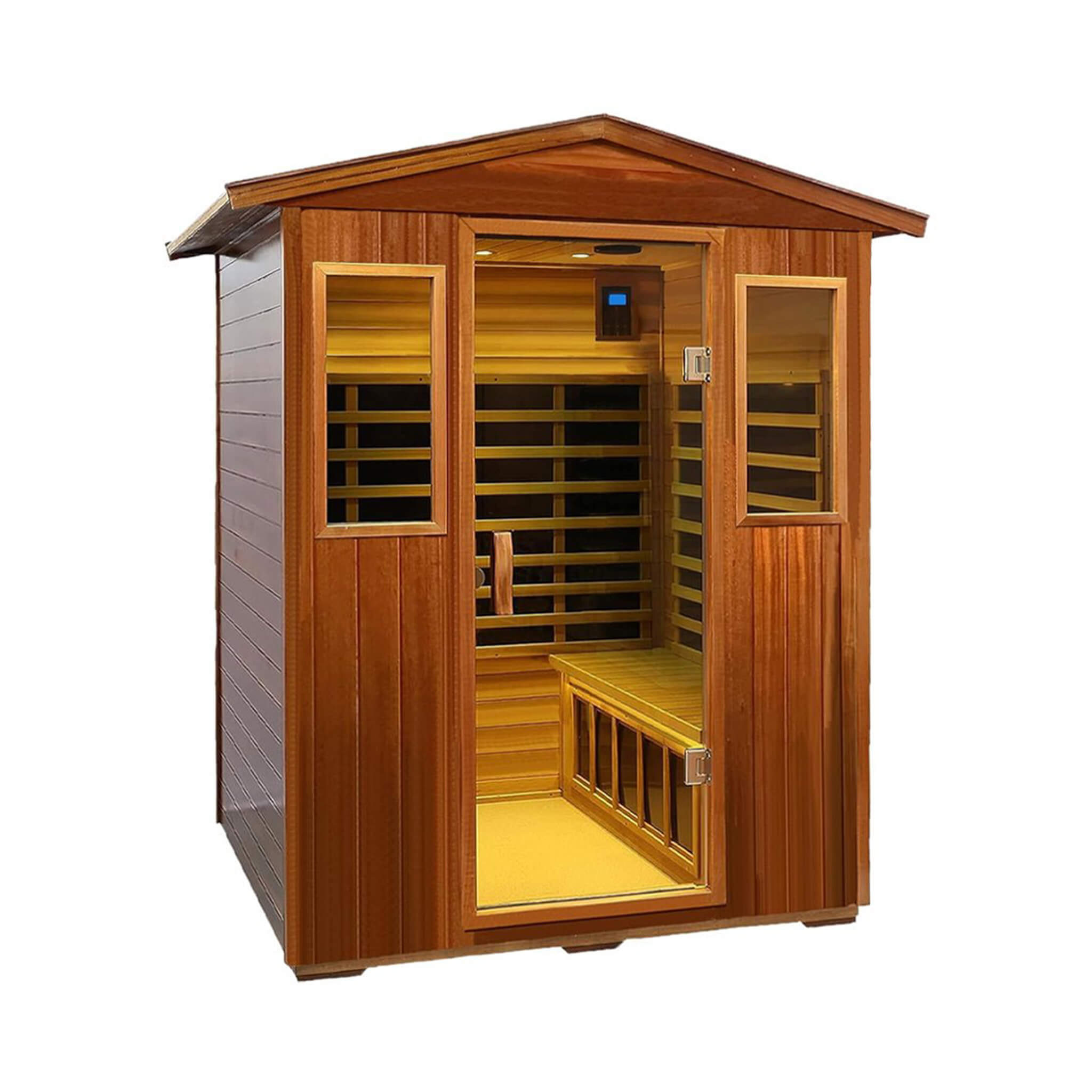 Thermora Premium 4-Person Luxury Low EMF Outdoor FAR Infrared Home Sauna With Bluetooth Audio, 2050W (SAK15372)