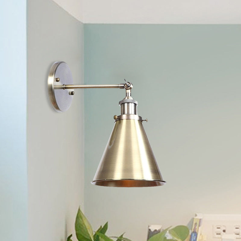 Captivate Your Living Room with Industrial Flair: The Conical Wall Mount Light