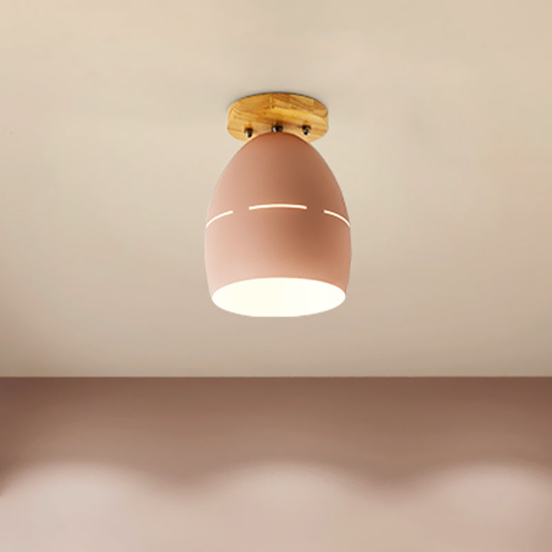 Londyn Modern Oval Semi-Flush Mount: Colorful Accent Lighting for Your Bedroom