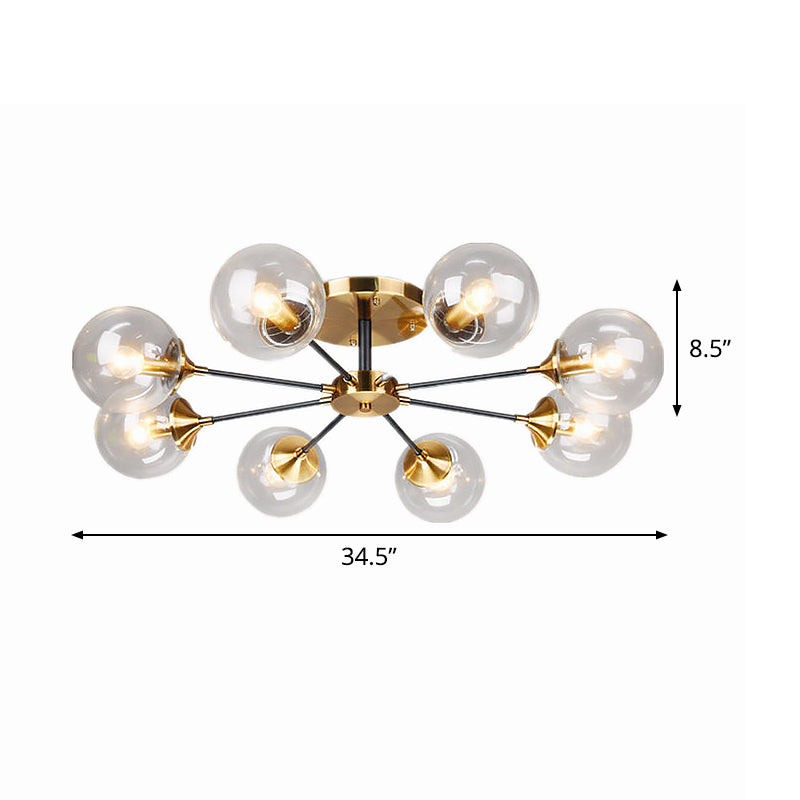 Delilah Modern 8-Light Semi-Flush Mount: Illuminate Your Space with Style