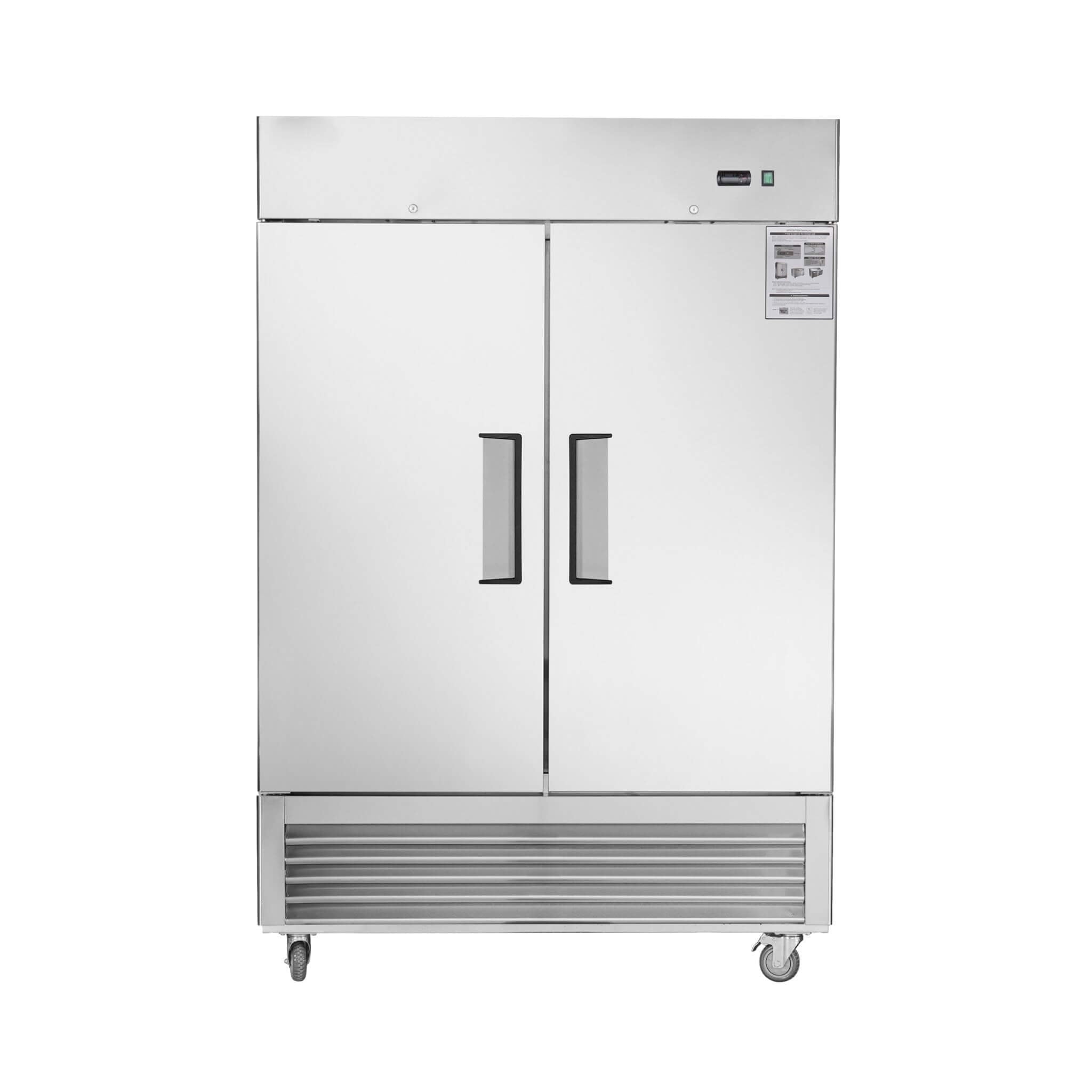 54-Inch 42.2 Cu.Ft Commercial Stainless Steel 2-Section Upright Reach-In Freezer (SAK35148)