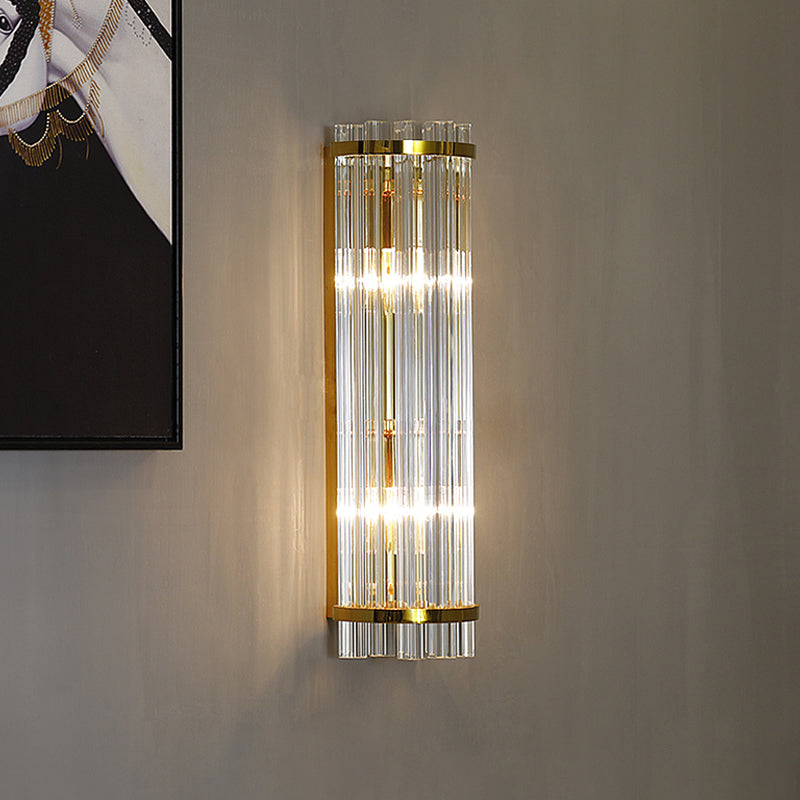Evelyn - Exquisite 2-Light Crystal Wall Sconce in Gold Finish