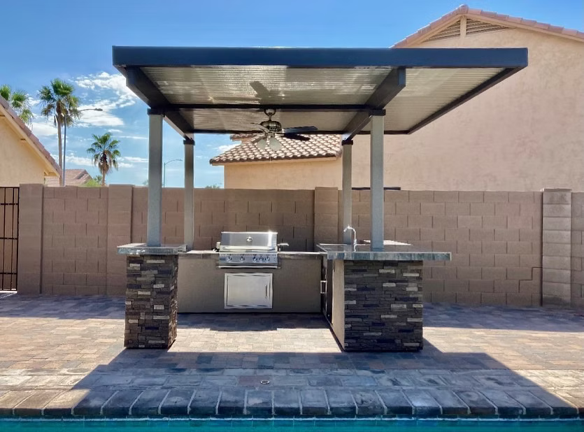 Aruba Built-In BBQ Pergola Island