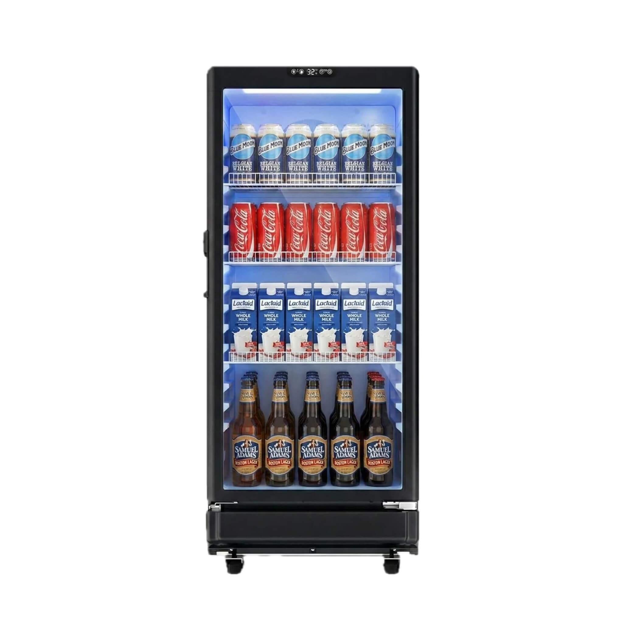 6.0 Cu.Ft Commercial Beverage Refrigerator With Glass Door And Adjustable Shelves (SAK28460)