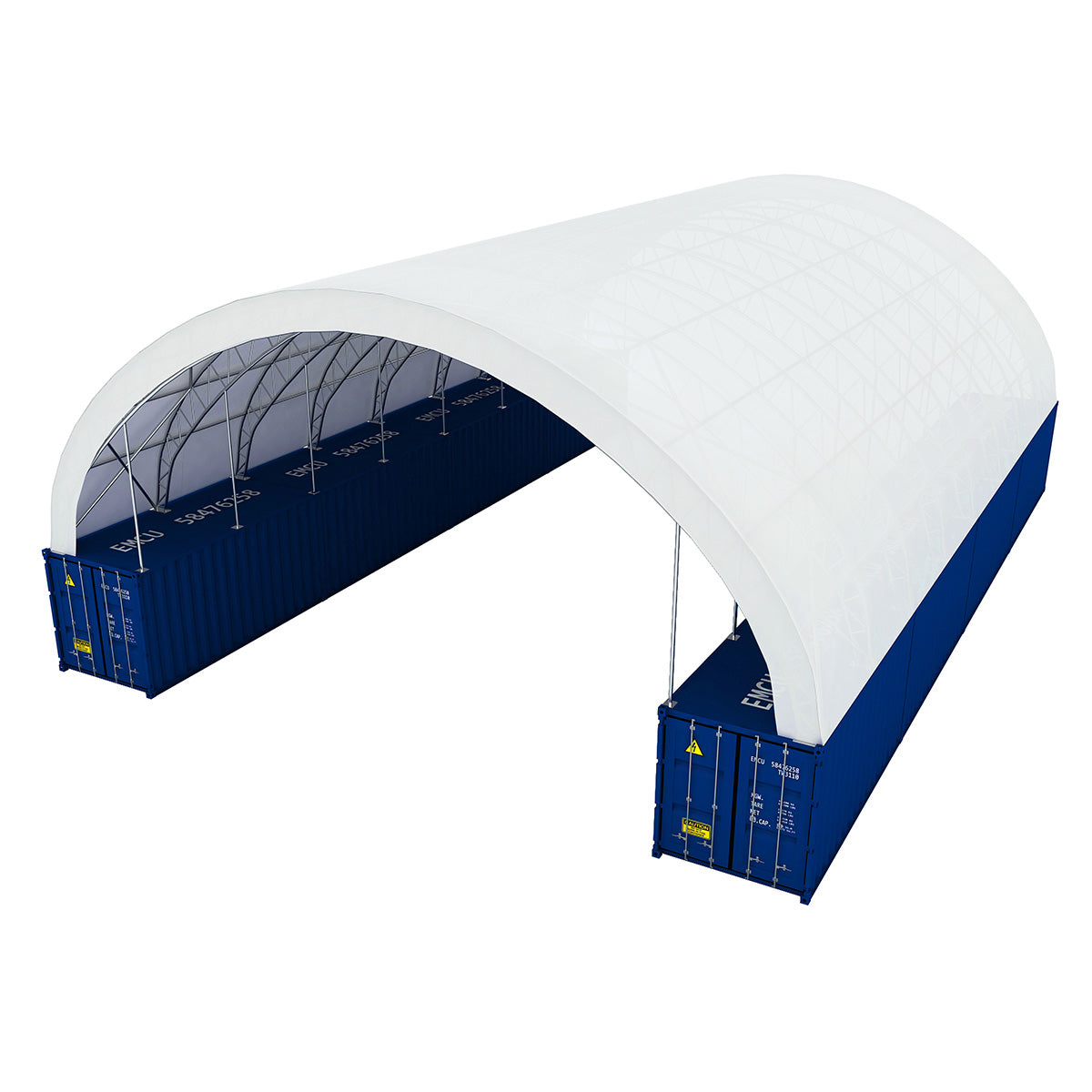 60'x80'x15' Double Truss Container Canopy Shelter