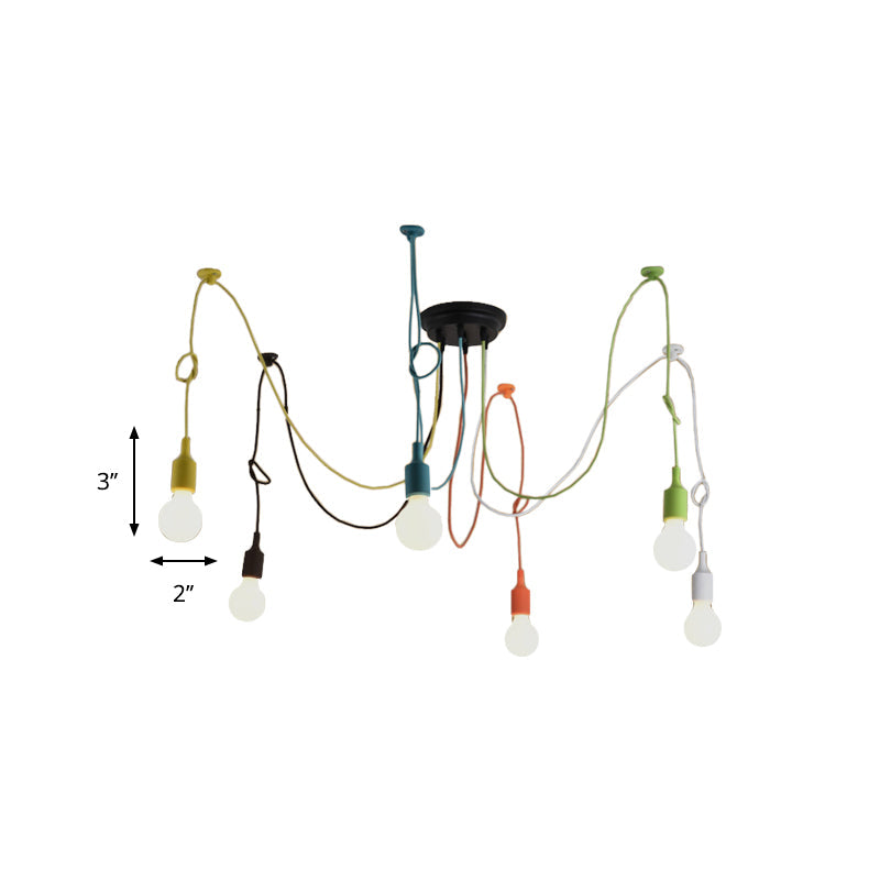 Illuminate Your Space with Industrial Flair: The Multi-Light Swag Pendant Light