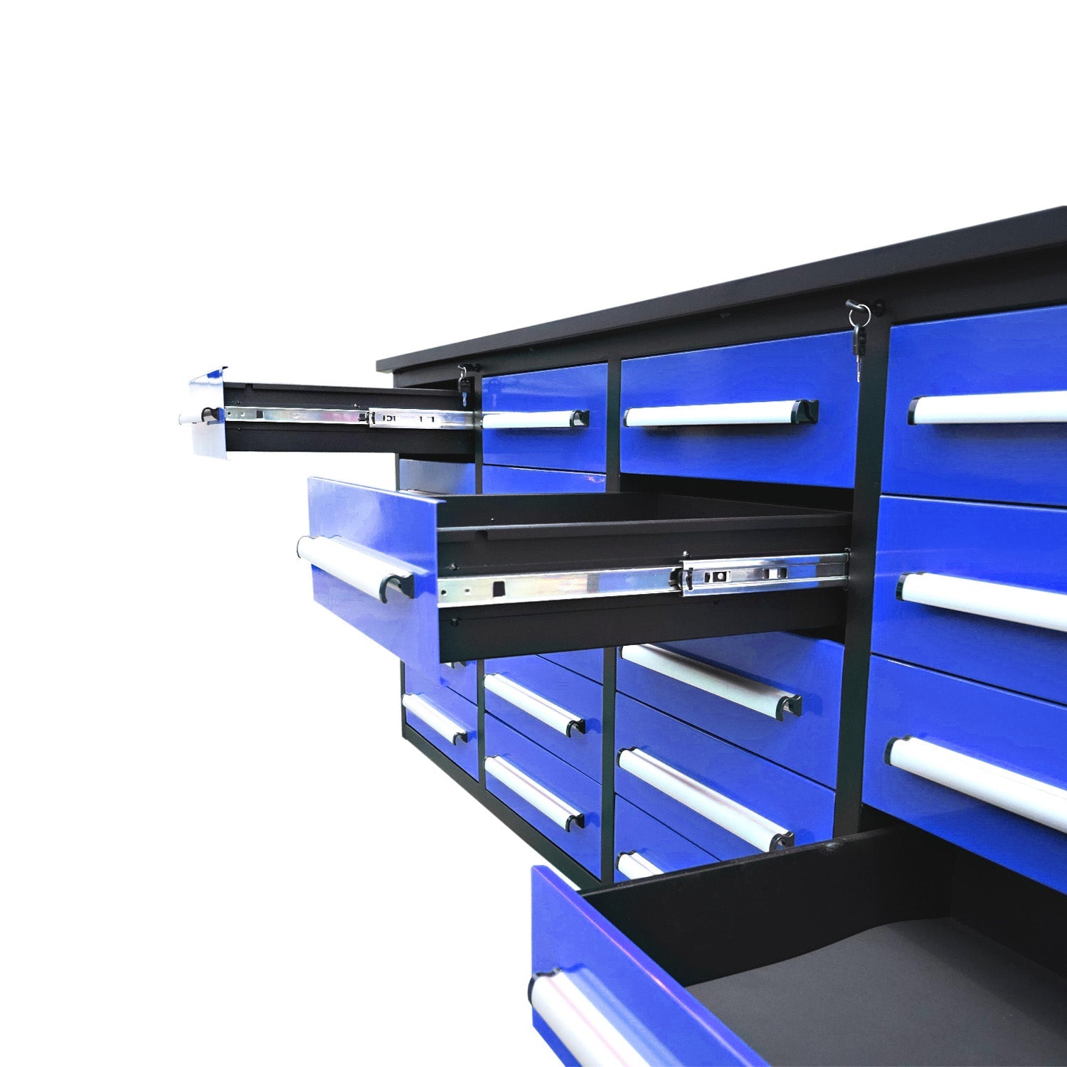 7ft Heavy Duty Garage Workbench Cabinet with 20 Drawers