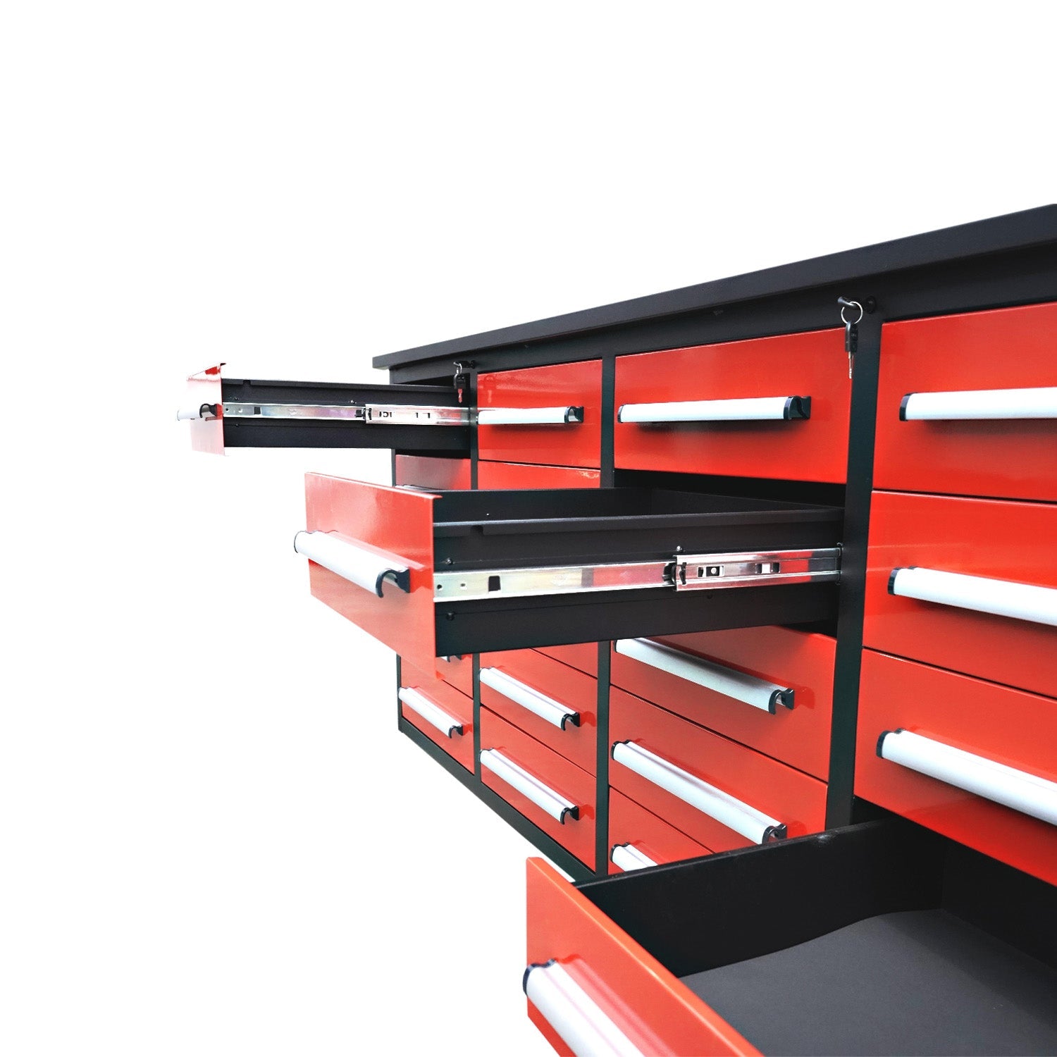 7ft Heavy Duty Garage Workbench Cabinet with 20 Drawers