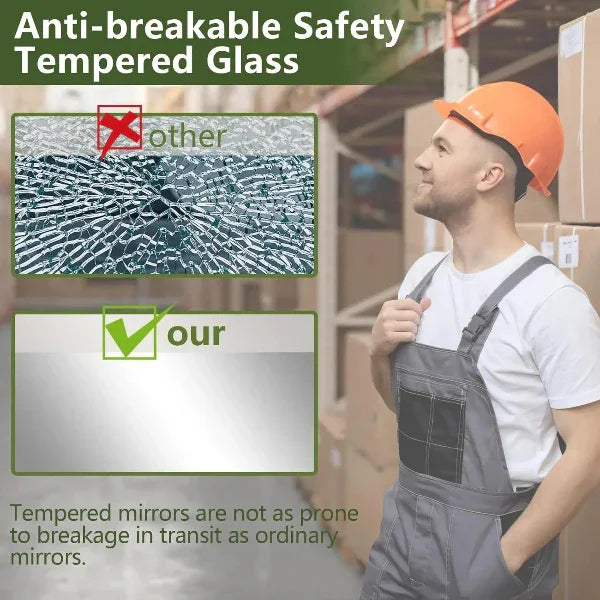 MELOMOIR Oversized Floor Mirror, Freestanding, Large Full Body Mirror for Bedroom, Living Room & Gym - Black Mirror with Tempered Glass