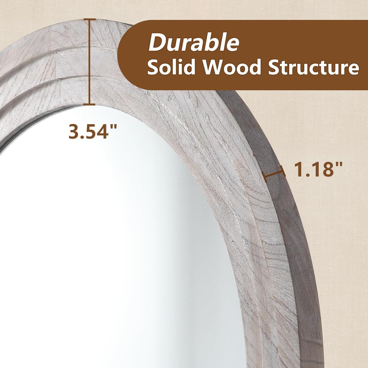 MELOMOIR Arched Full Length Mirror with Solid Wood Frame, Rustic Farmhouse Floor Mirror with Stand, Free Standing Leaning Hanging, for Bedroom Living Room Dressing Room