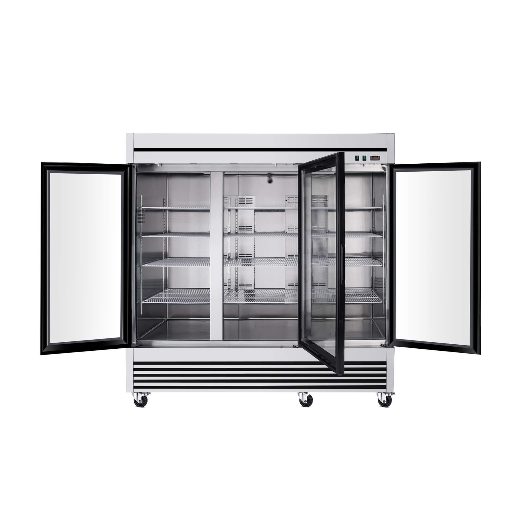 72 Cu.Ft Triple-Door Stainless Steel Commercial Reach-In Display Refrigerator (SAK26394)