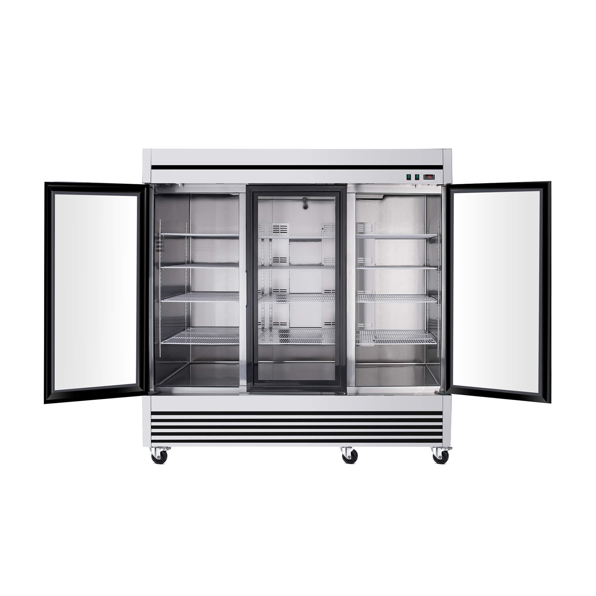 72 Cu.Ft Triple-Door Stainless Steel Commercial Reach-In Display Refrigerator (SAK26394)