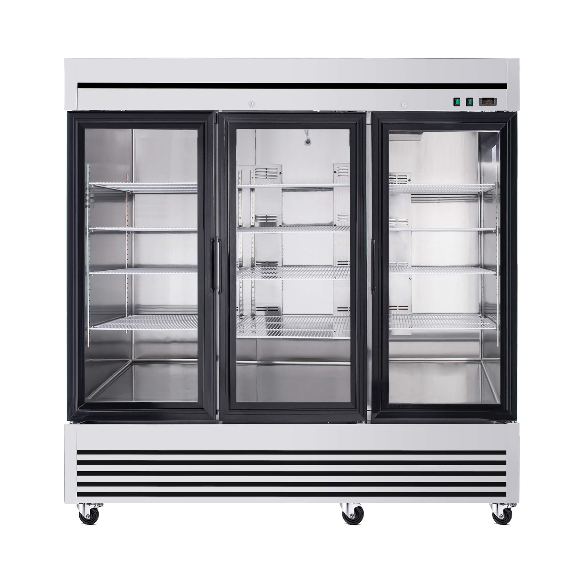 72 Cu.Ft Triple-Door Stainless Steel Commercial Reach-In Display Refrigerator (SAK26394)