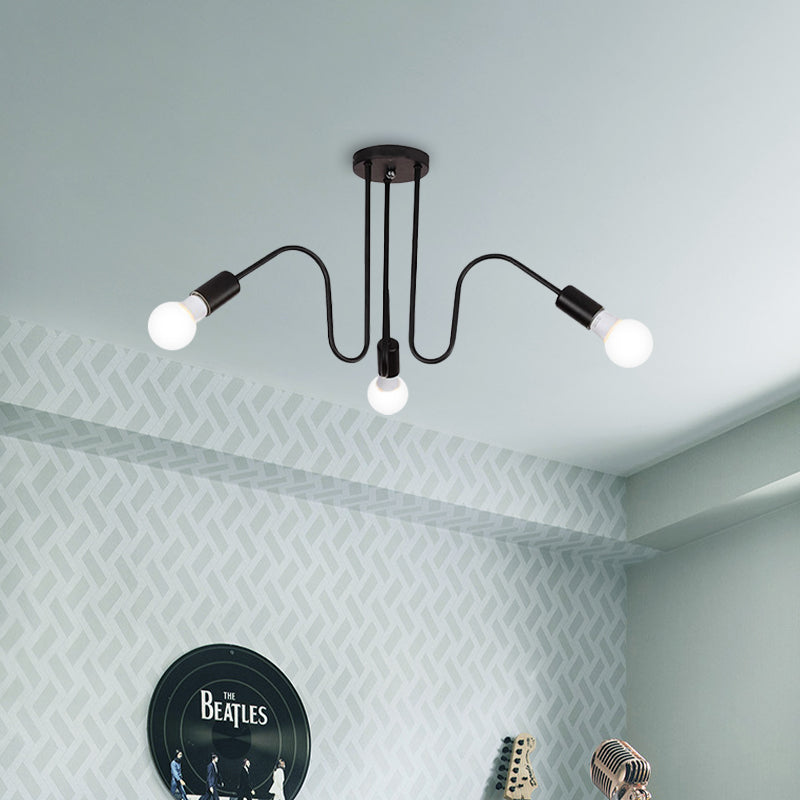 Alyssa  Meets Versatility: Loft Style Semi-Flush Mount Light