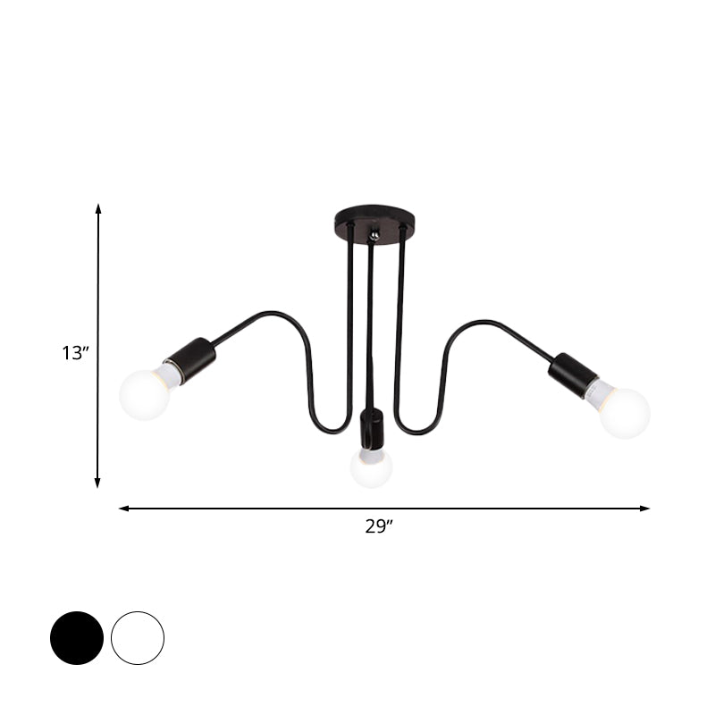 Alyssa  Meets Versatility: Loft Style Semi-Flush Mount Light