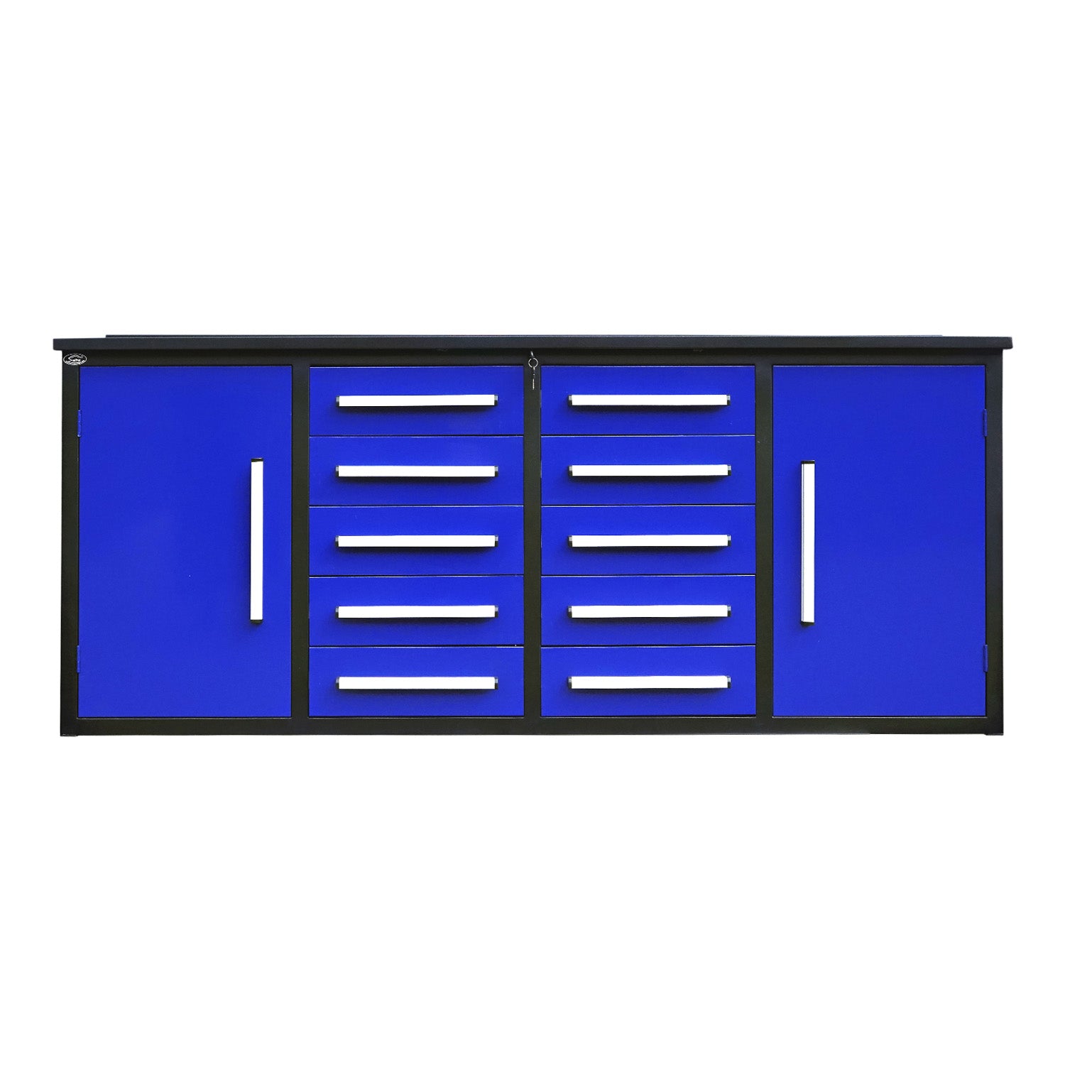 7ft Heavy Duty Workbench with 10 Drawers & 2 Cabinets