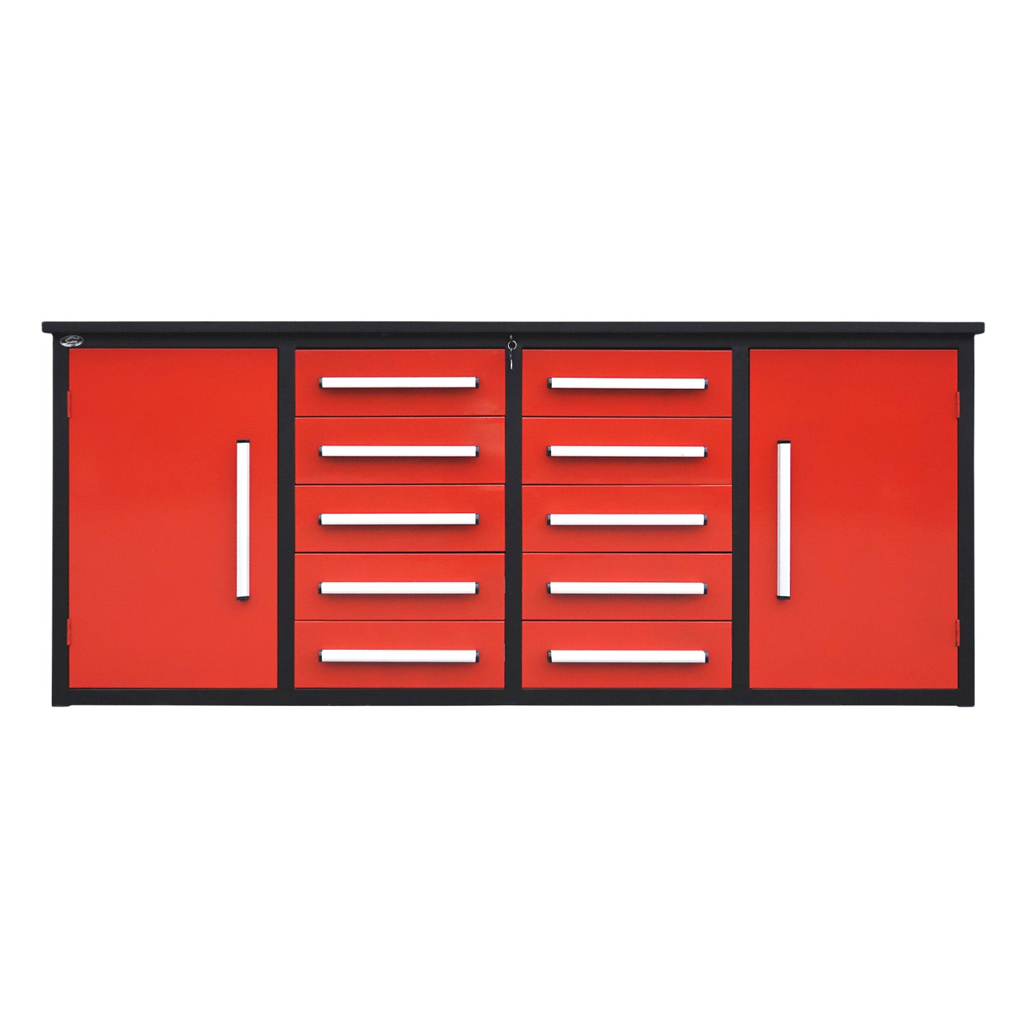 7ft Heavy Duty Workbench with 10 Drawers & 2 Cabinets