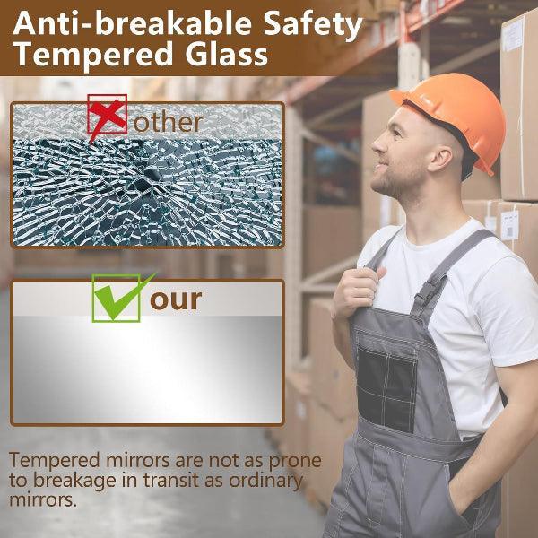 MELOMOIR Rustic Farmhouse Full Length Mirror, Wood Floor Mirror, Free Standing, Long for Bedroom, Living Room, Cloakroom, Weathering White