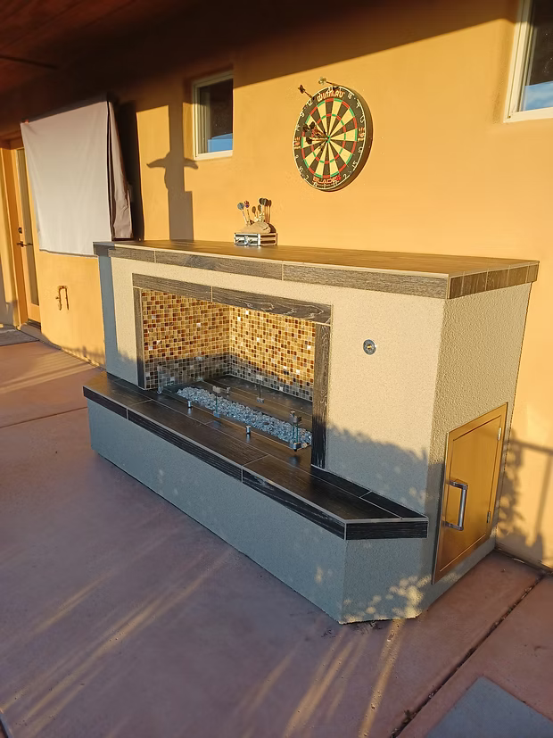 Fireplace Fire-Glass Burner Insert