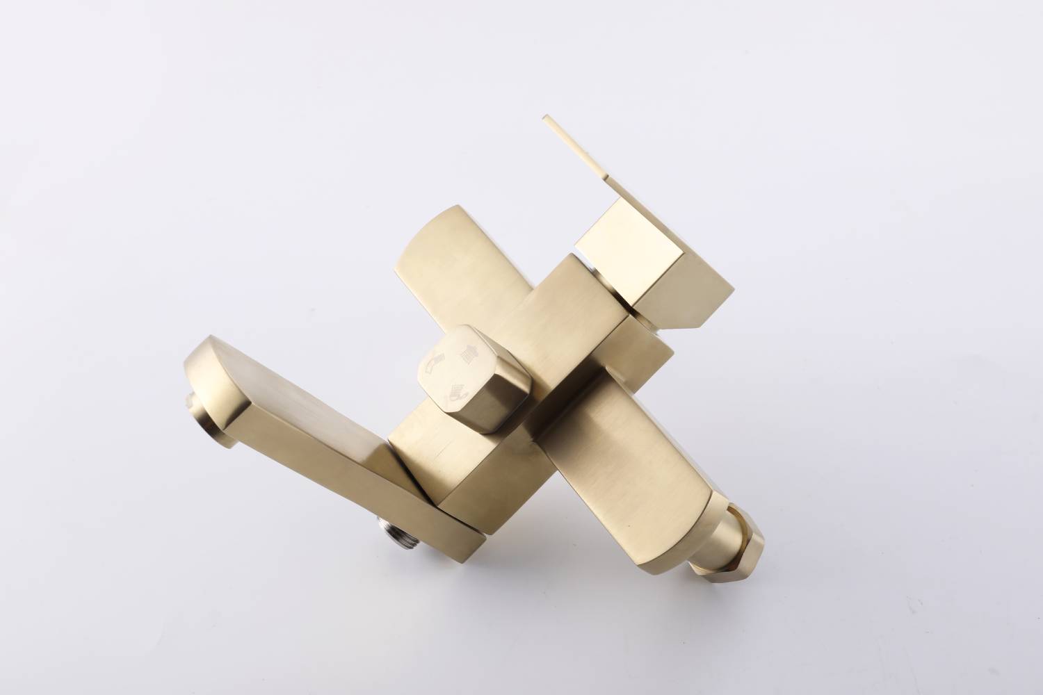 Luxury Brushed Gold 3-Function Exposed Shower Set with Handheld Shower and Tub Spout