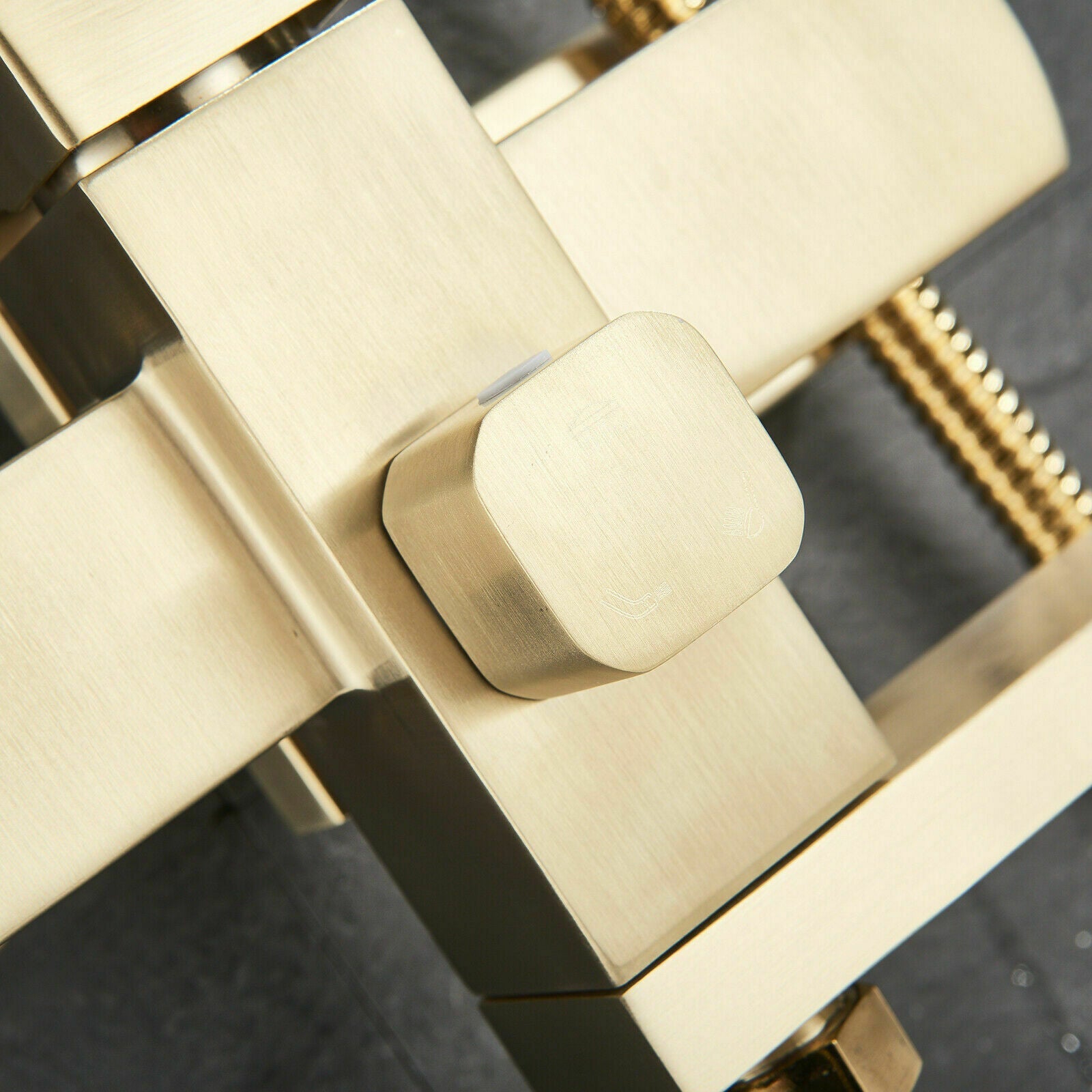 Luxury Brushed Gold 3-Function Exposed Shower Set with Handheld Shower and Tub Spout