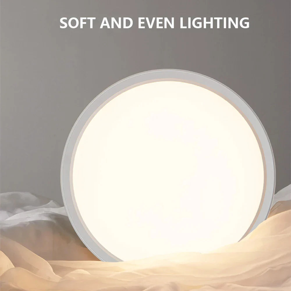Circular Ultra-Thin LED Ceiling Lamp - Ideal for Bedroom, Balcony, Hallway, Study, and Bathroom - Three Prevention Features for Enhanced Durability
