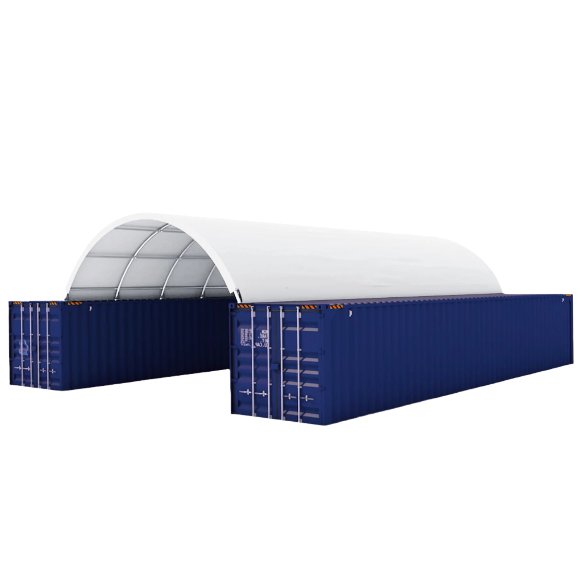 20x40 ft Container Shelter with Closed Back Panel