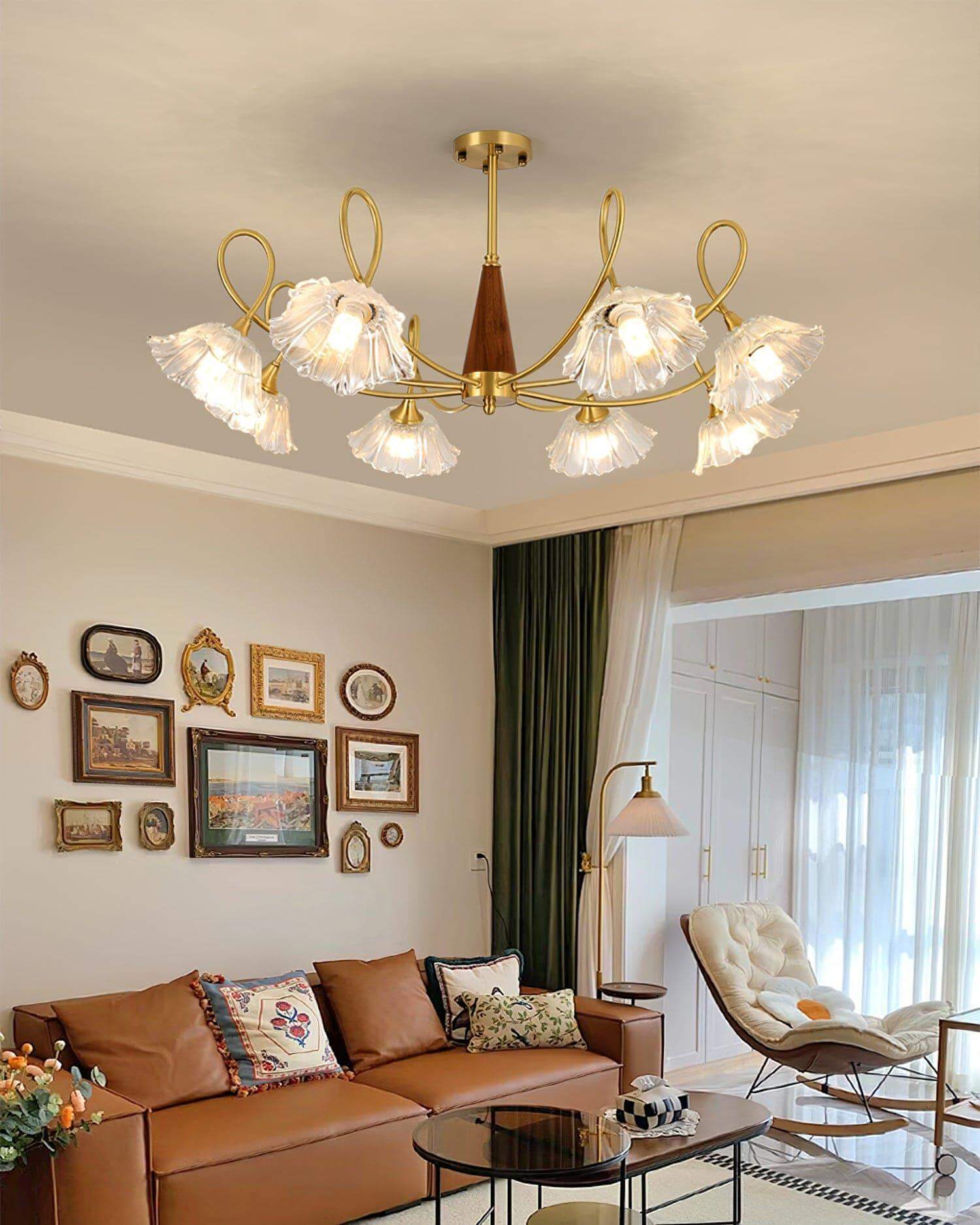 Century Lotus Leaf Chandelier