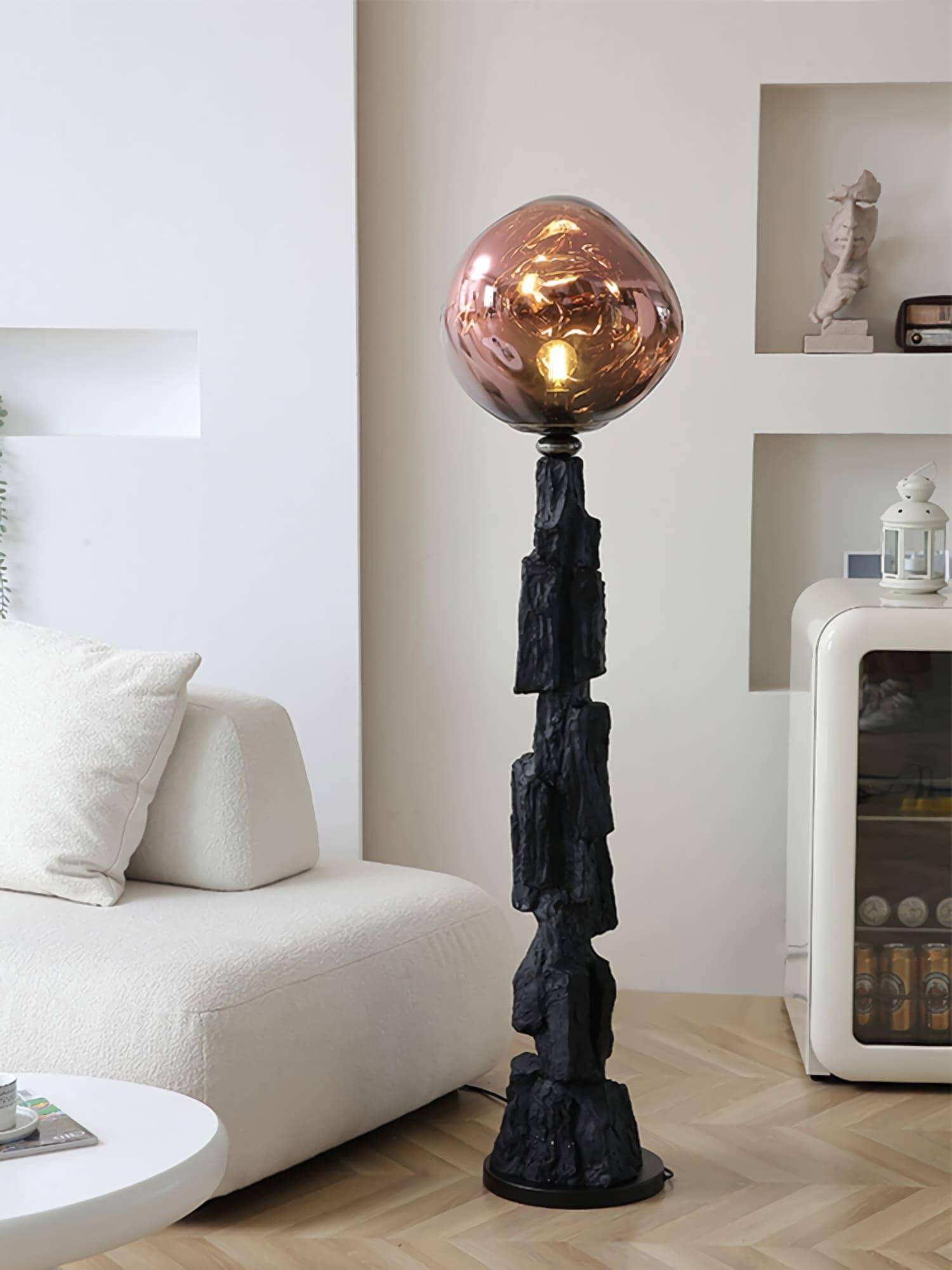 Charcoal Lava Floor Lamp