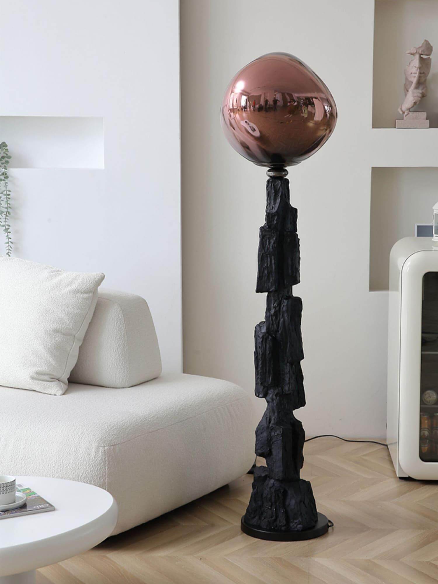 Charcoal Lava Floor Lamp