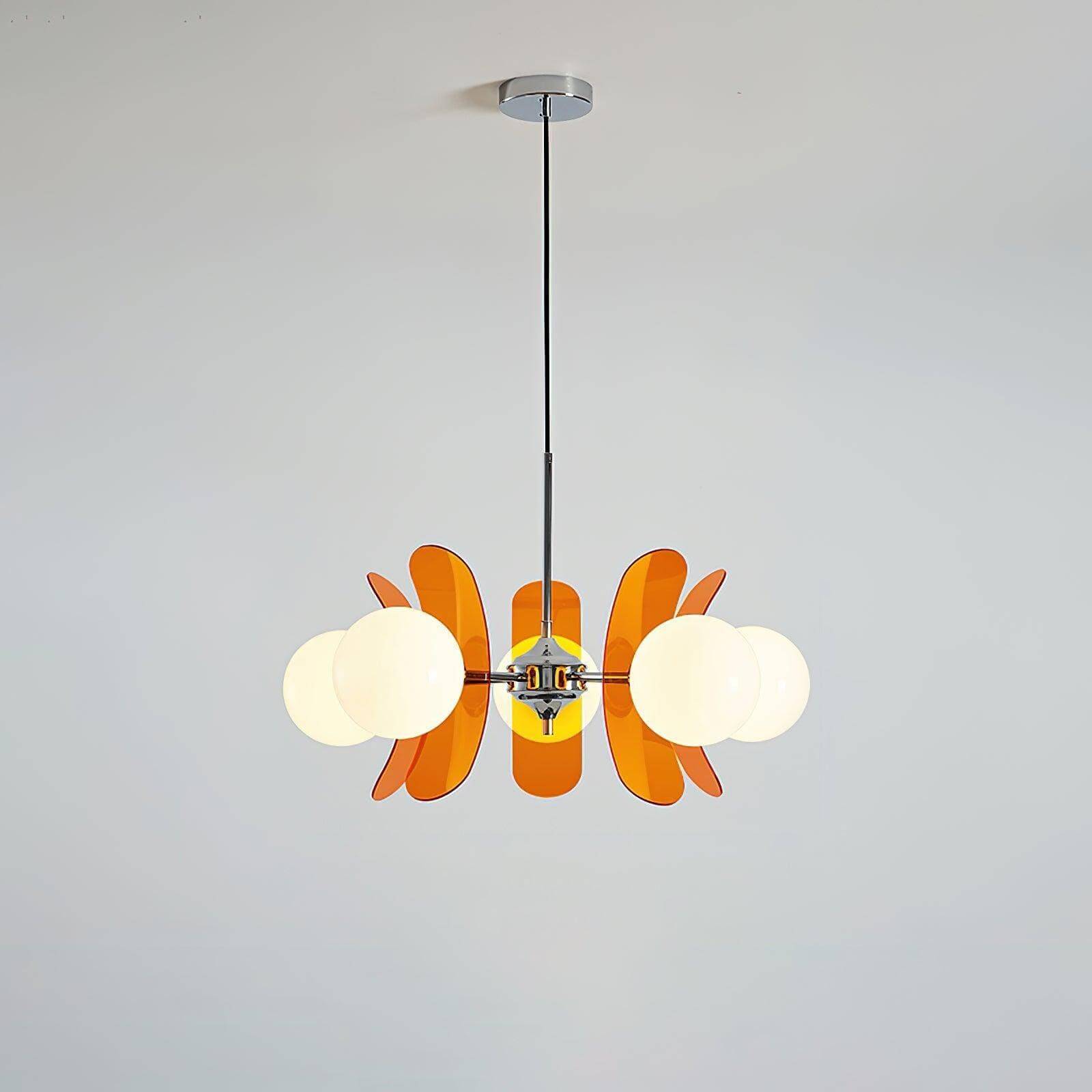 Coloured Petal Chandelier