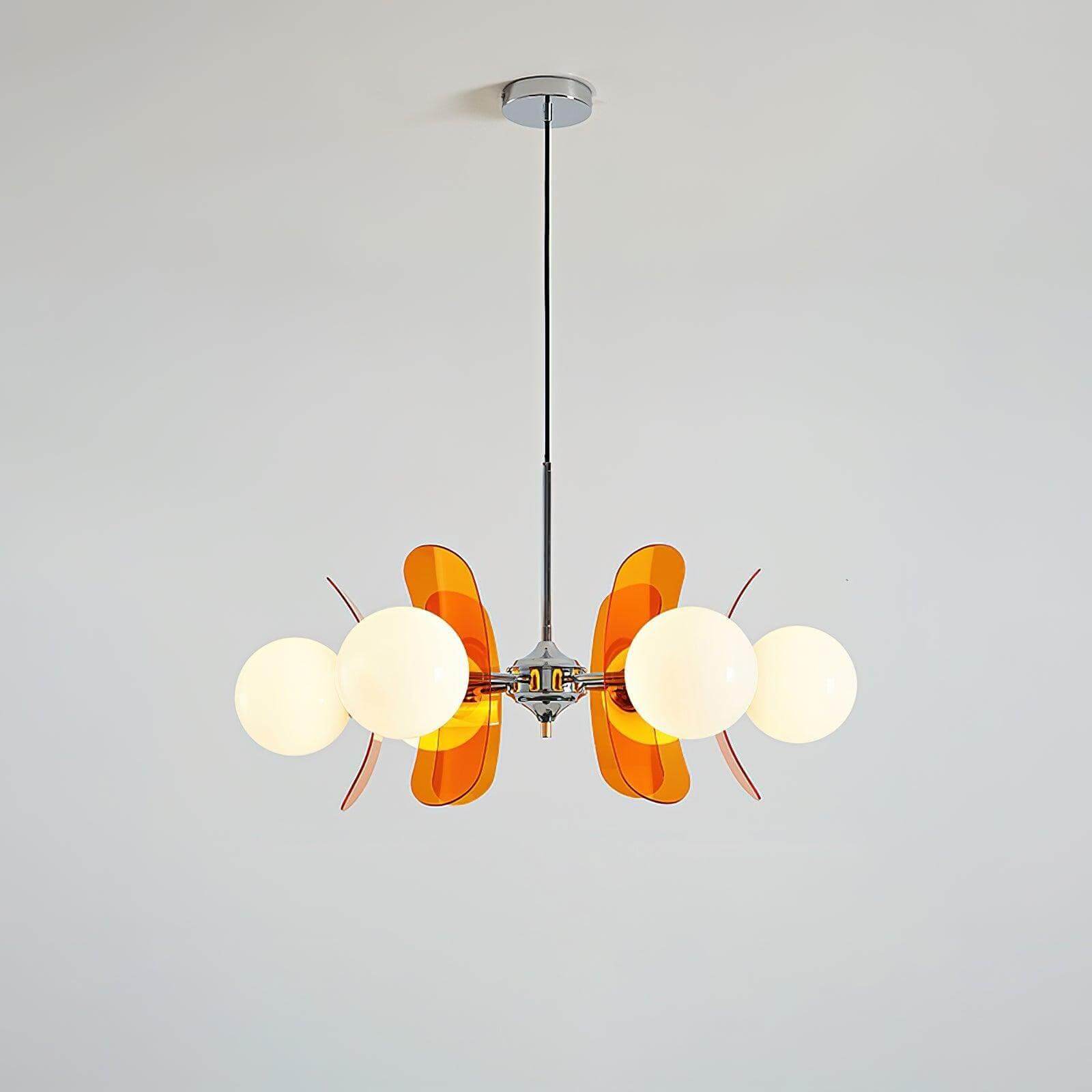 Coloured Petal Chandelier