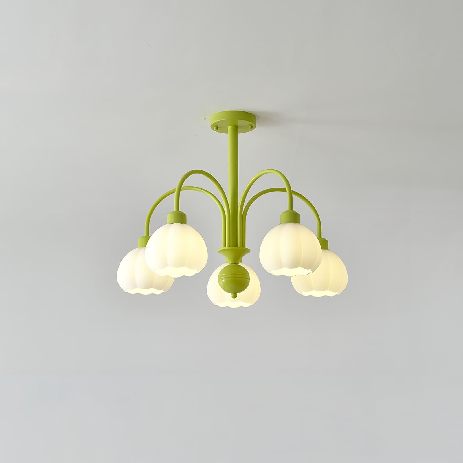 Cream Style Pumpkin Chandelier
