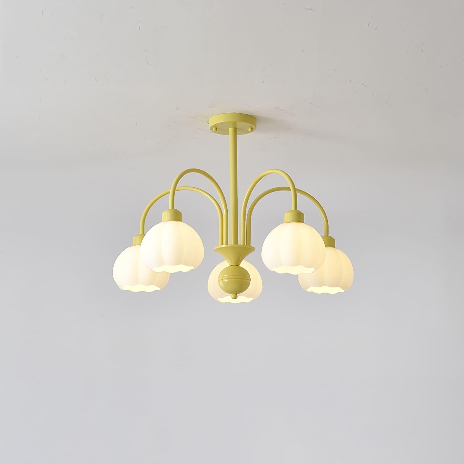 Cream Style Pumpkin Chandelier