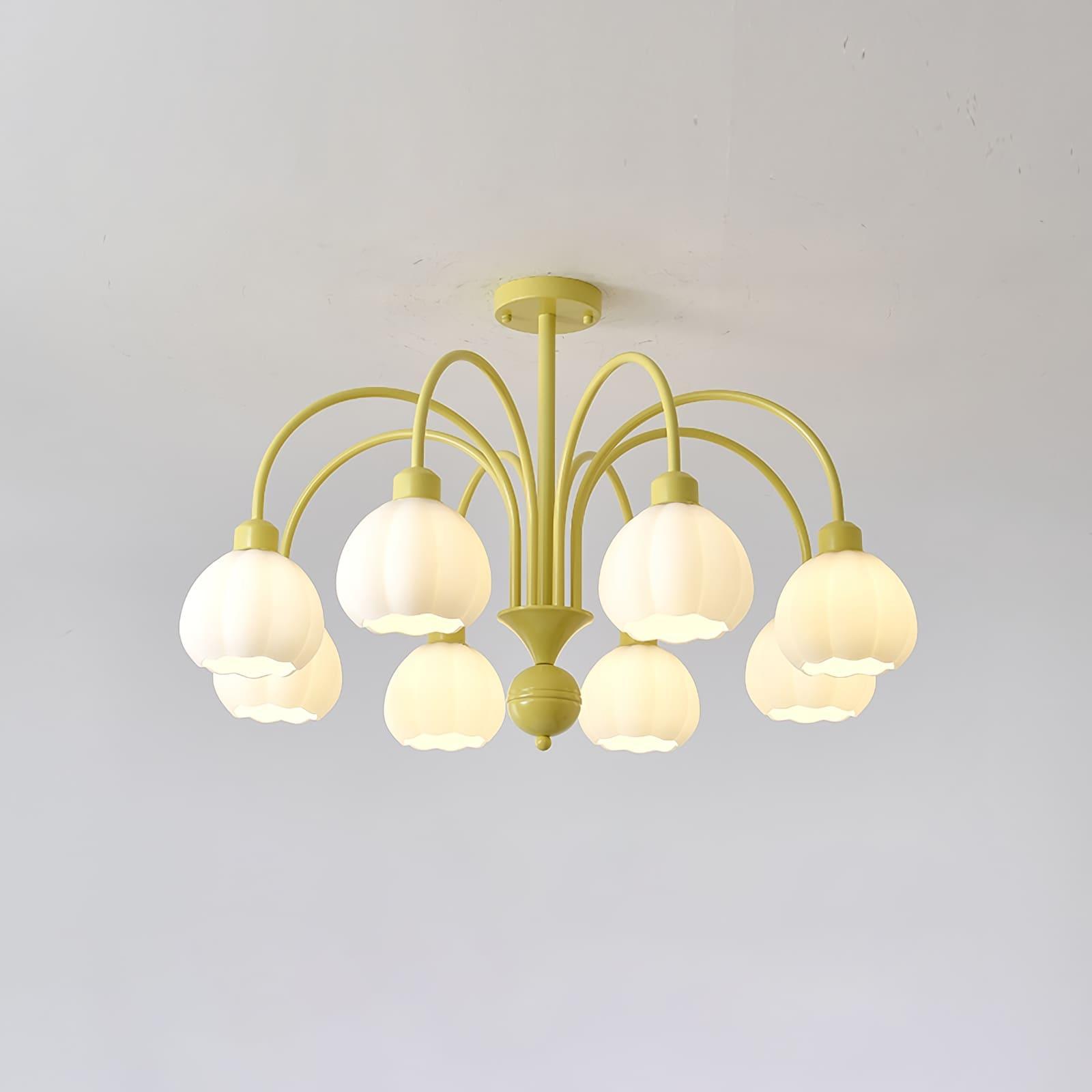 Cream Style Pumpkin Chandelier