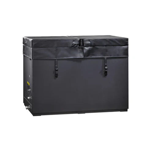 Dynamic Cold Therapy CUBOID 304 stainless steel cold plunge Pacific Cedar trim stainless cabinet full body-length rectangular design
