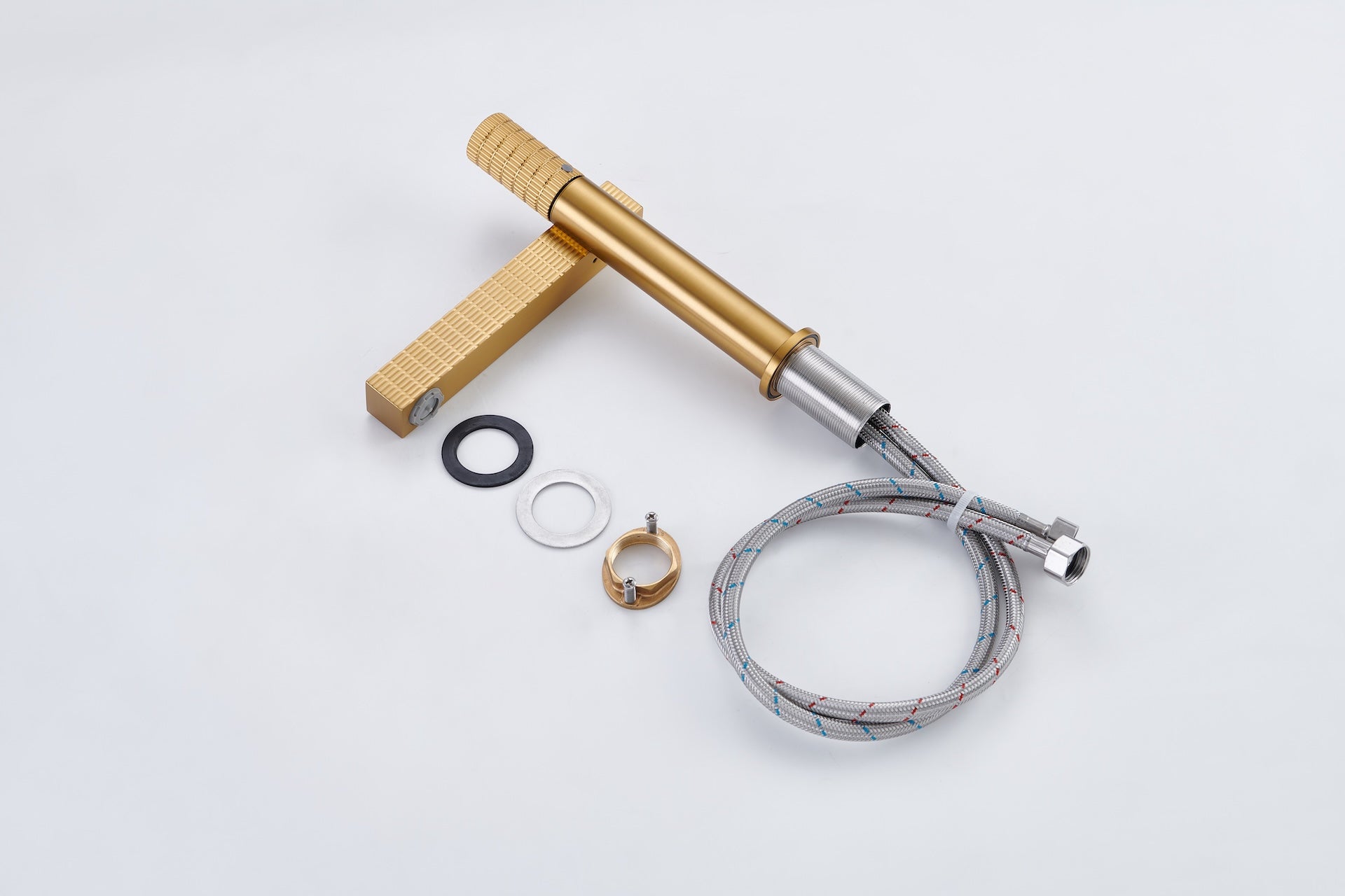 Brushed gold or Brushed Nickel or Matte Black Or Rose Gold single handle brass bathroom faucet with pop up drain