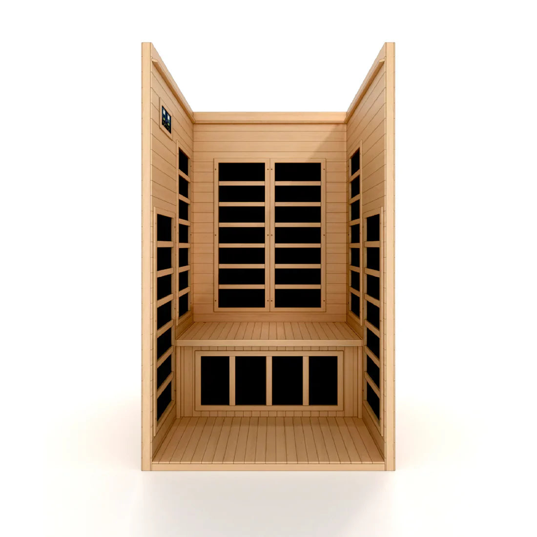 Dynamic Gracia Elite 2026 | 1-2 Person Ultra Low EMF FAR Infrared Sauna | 7 Carbon Heating Panels | Red Light Therapy | Chromotherapy | Canadian Hemlock | Model DYN-6119-01