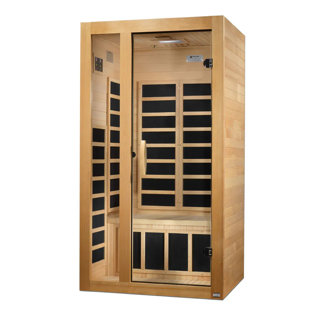 Dynamic Gracia Elite 2026 | 1-2 Person Ultra Low EMF FAR Infrared Sauna | 7 Carbon Heating Panels | Red Light Therapy | Chromotherapy | Canadian Hemlock | Model DYN-6119-01