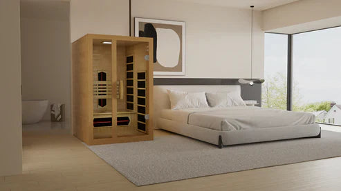 Dynamic Gracia FS 2026 | 1-2 Person Full Spectrum Near Zero EMF Infrared Sauna | 4 FAR + 2 Near IR Panels | Under 3 mG | All 3 Wavelengths | Red Light Therapy | Canadian Hemlock | DYN-6119-03 FS
