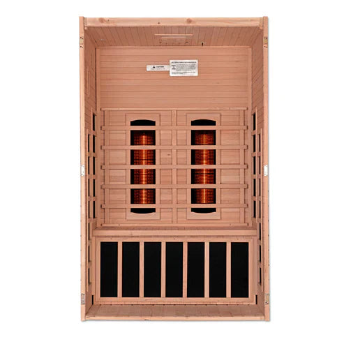 Dynamic Serena 2026 | 2-Person Full Spectrum Infrared Sauna | Near + Mid + FAR IR | Near Zero EMF Under 3 mG | 7 Heaters | Red Light Therapy | Canadian Hemlock | DYN-6229-03 FS