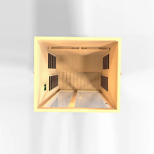 Dynamic Serena 2026 | 2-Person Full Spectrum Infrared Sauna | Near + Mid + FAR IR | Near Zero EMF Under 3 mG | 7 Heaters | Red Light Therapy | Canadian Hemlock | DYN-6229-03 FS