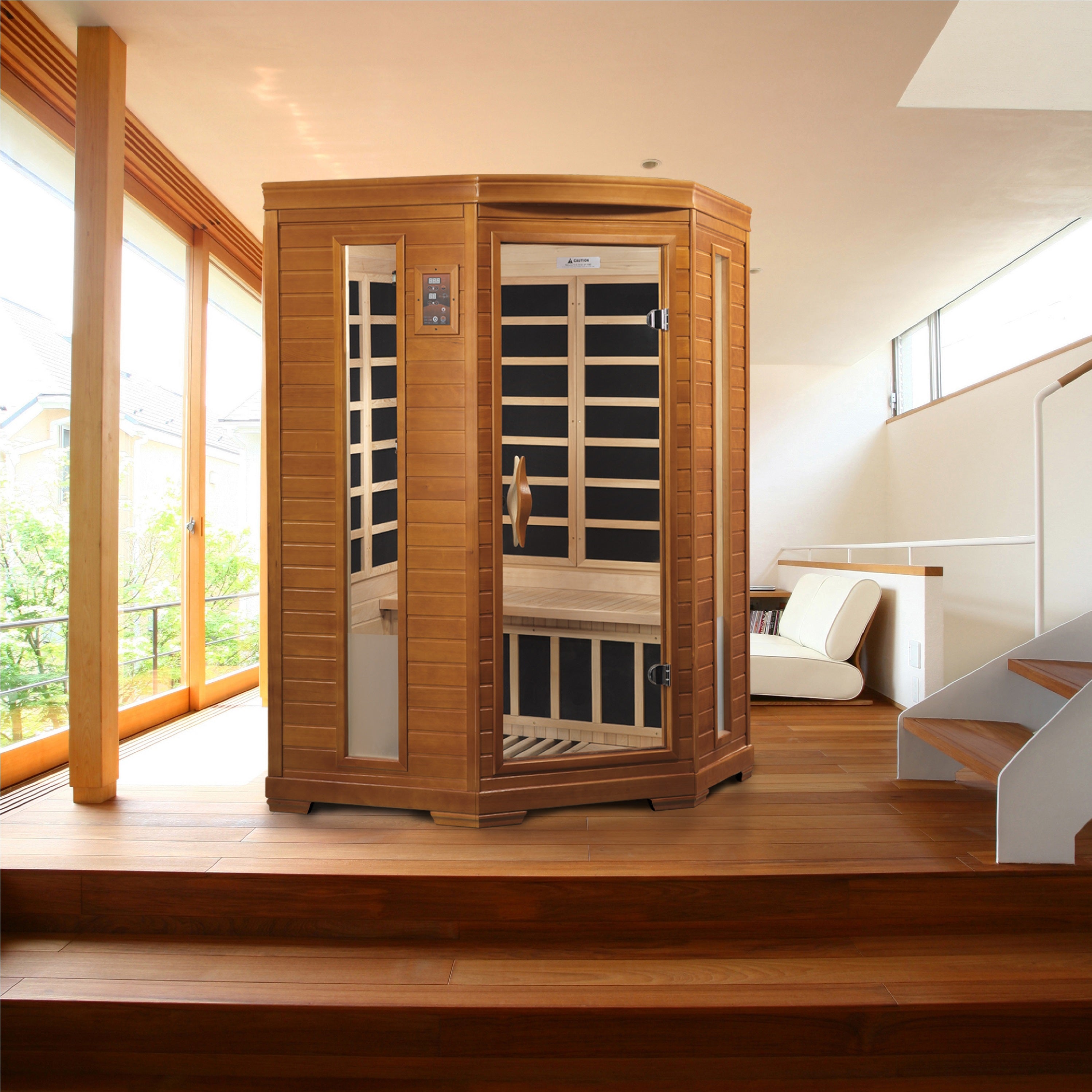 Dynamic Heming 2-Person Corner Low EMF Infrared Sauna (DYN-6225-02)