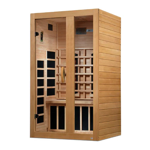 Dynamic Serena 2026 | 2-Person Full Spectrum Infrared Sauna | Near + Mid + FAR IR | Near Zero EMF Under 3 mG | 7 Heaters | Red Light Therapy | Canadian Hemlock | DYN-6229-03 FS