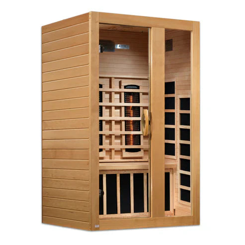 Dynamic Serena DYN-6229-03 FS 2026 2-person full spectrum infrared sauna Canadian Hemlock with tempered glass door