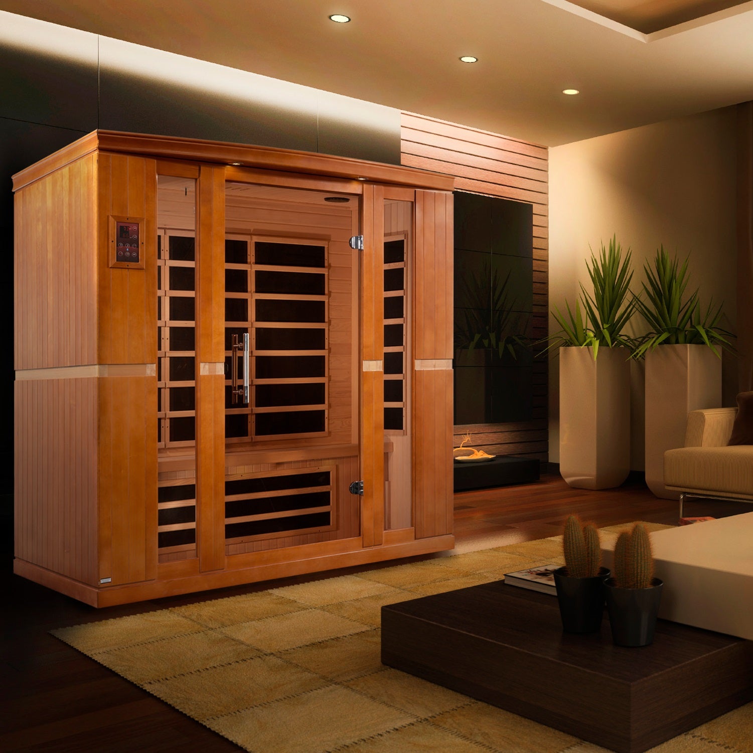 Dynamic Bergamo 4-Person Ultra Low EMF Infrared Sauna (DYN-6440-01)