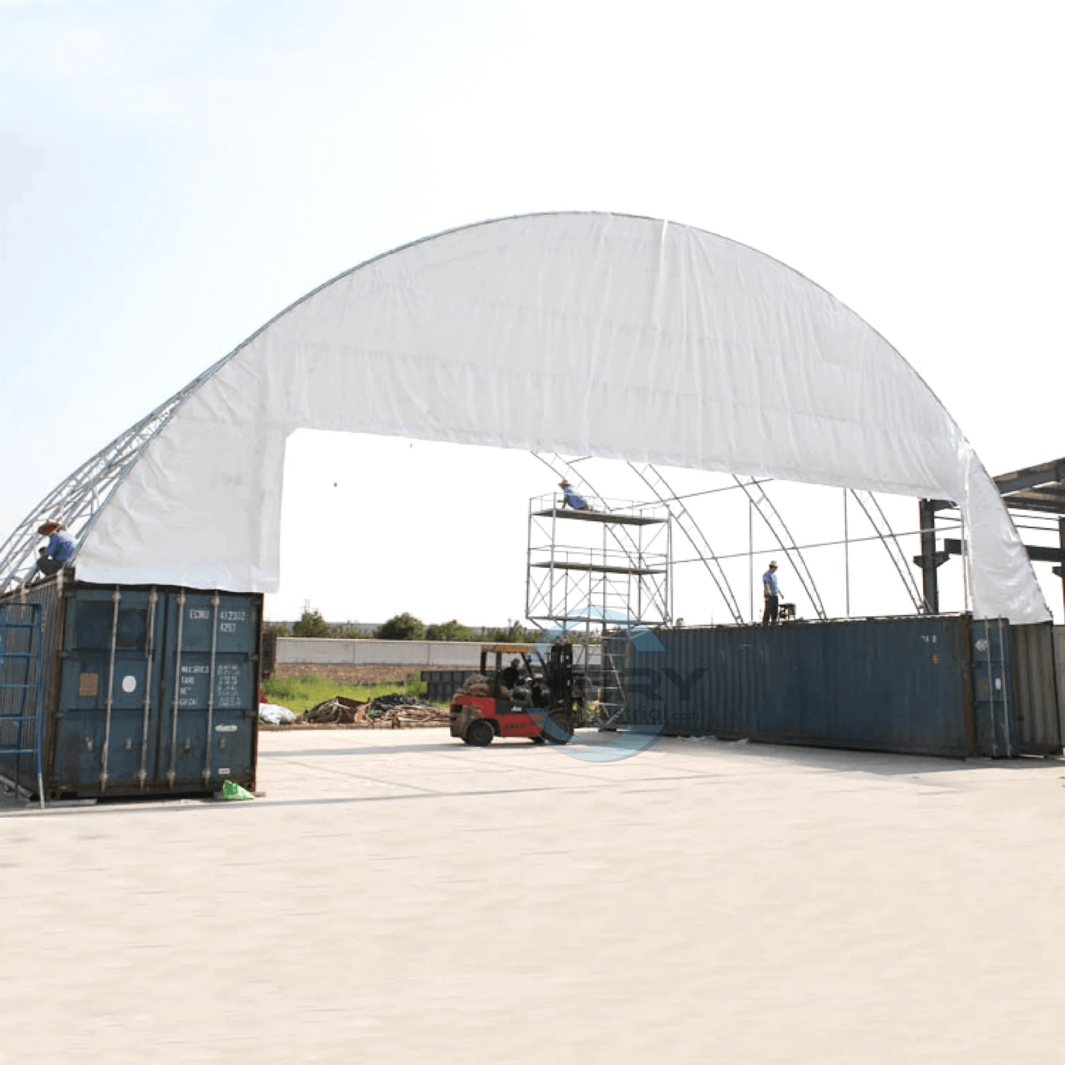 60'x40'x20' Double Truss Container Canopy Shelter