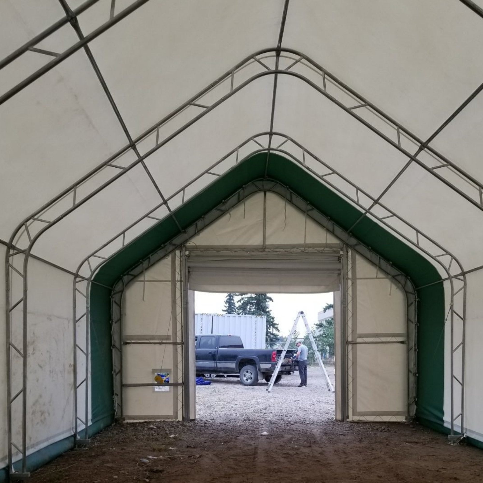 W20'xL40'xH16' Double Truss Storage Shelter