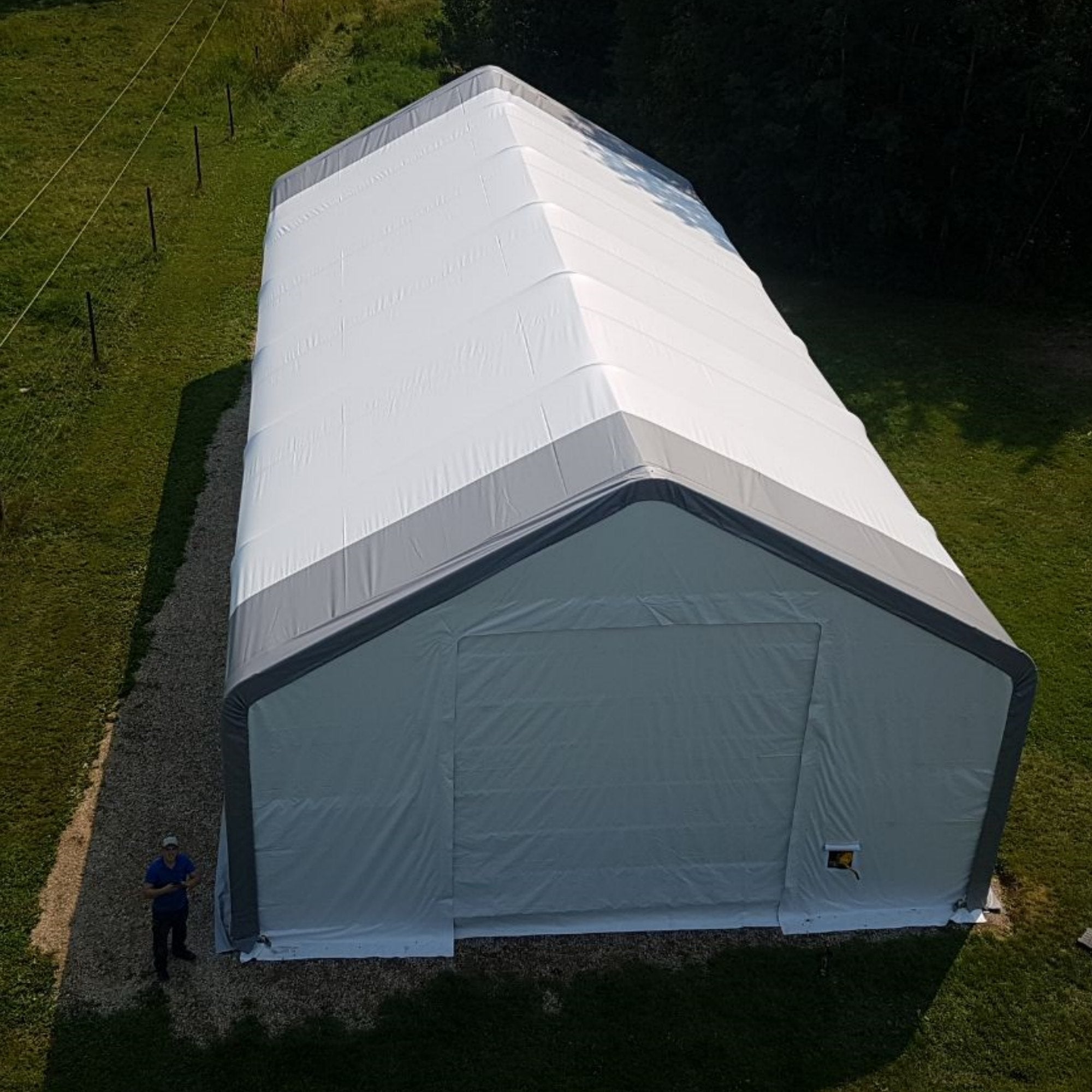 W30'xL60'xH20' Double Truss Storage Shelter